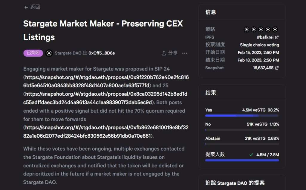 战略合作：引入做市商GSR以深化STG流动性