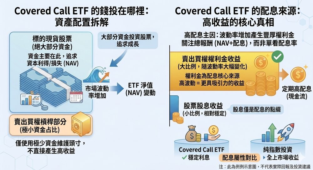 掩护性买权交易所交易基金(Covered Call ETF)原理解析:高配息从哪里来?
