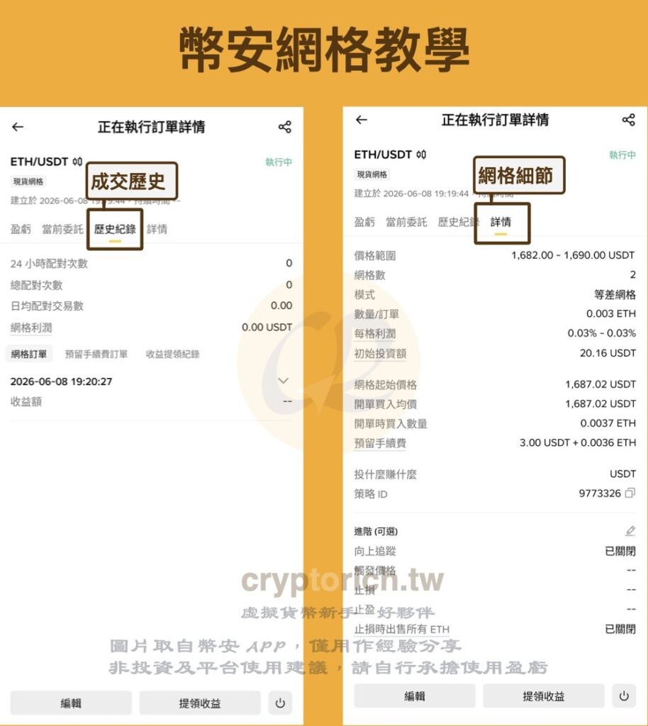 币安网格交易步骤四:管理币安网格_图3
