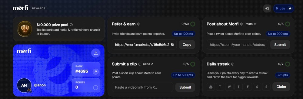 如何参与 Morfi Markets 空投_图5