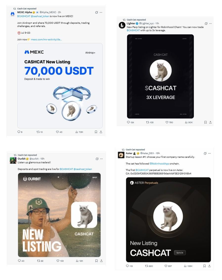 CASHCAT交易所上市活动本周进入高峰期