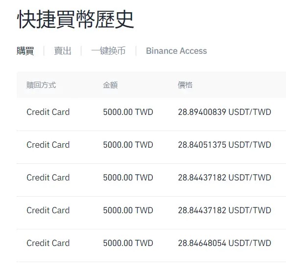 币安刷卡入金步骤二：选择要买的币种以及入金金额_图3