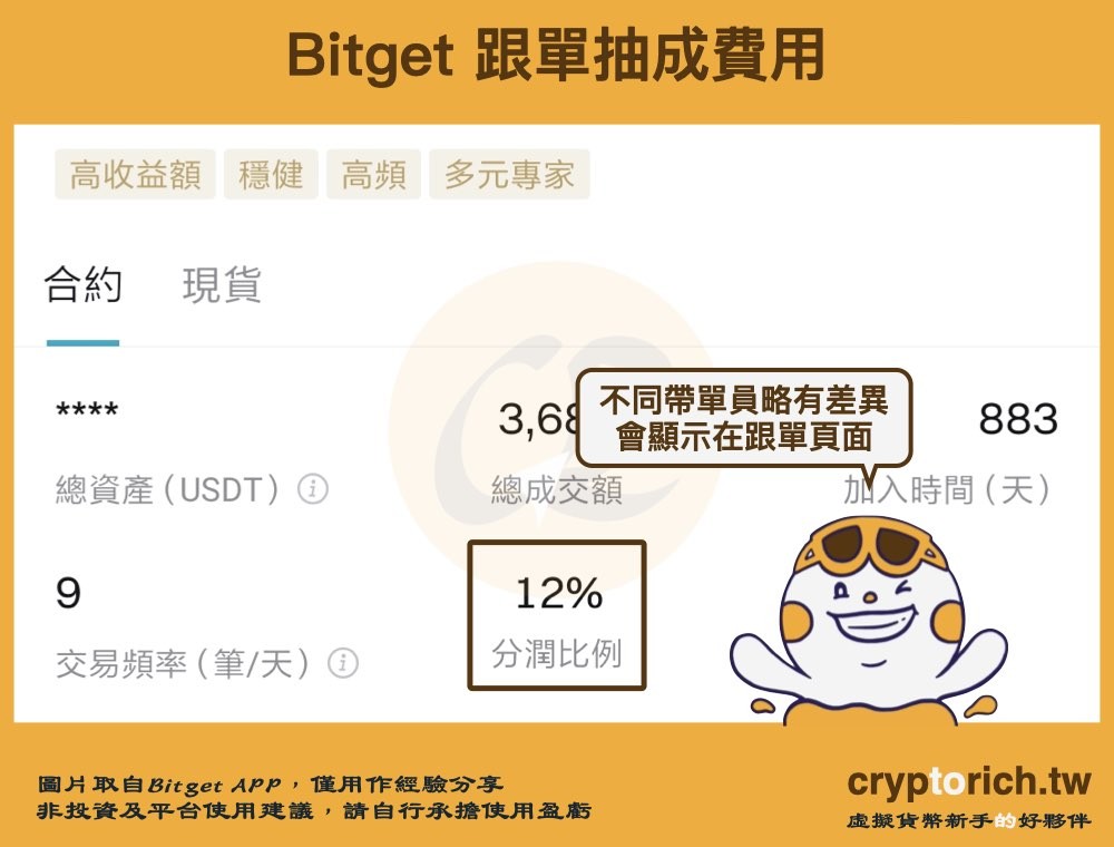 跟单手续费:获利才分润,每日结算