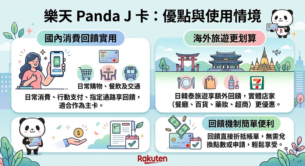 乐天 Panda J 卡优点：适合哪些使用情境