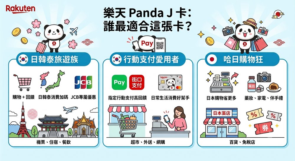 乐天 Panda J 卡适合谁？和其他旅游信用卡差在哪