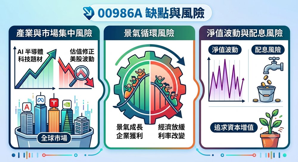 00986A 缺点与风险：集中度、景气循环与波动