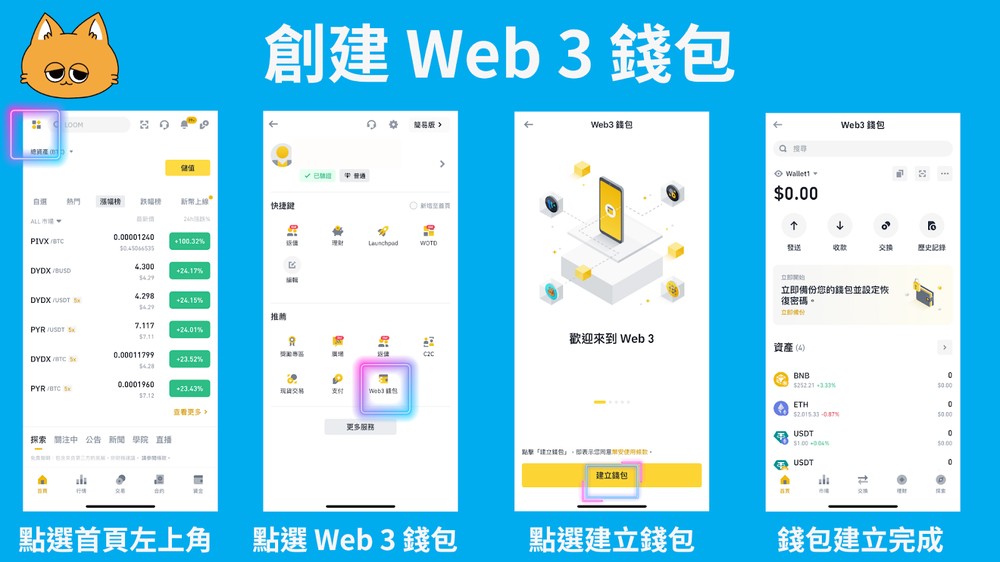 Step 2:创建币安 Web3 钱包页面