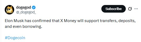 埃隆·马斯克和X Money最近在狗狗币方面有什么新动向？
