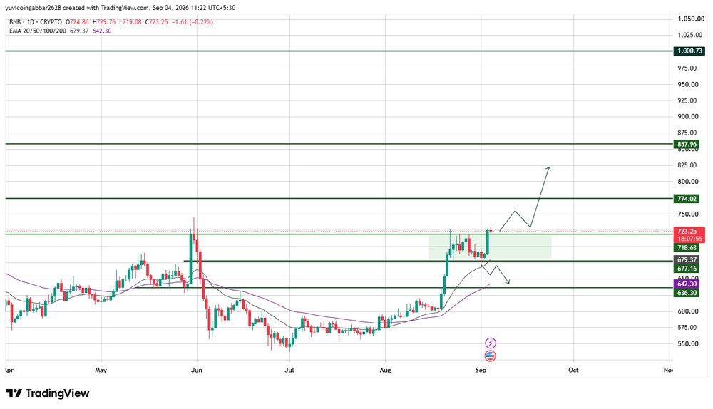 BNB价格预测图表:技术分析