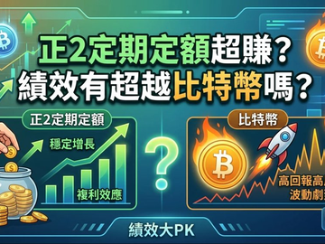 正2 ETF定期定额可以长期持有吗?回测数据比较0050与比特币报酬率